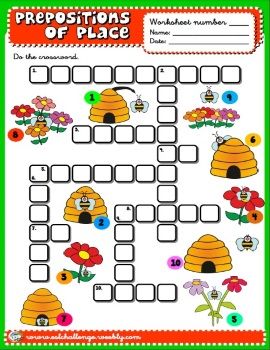 prepositions of place game pdf