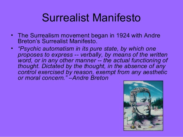 the manifesto of surrealism pdf
