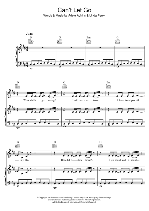 let it go chords pdf