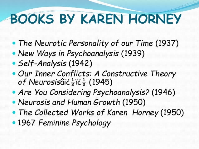 neurosis and human growth karen horney pdf