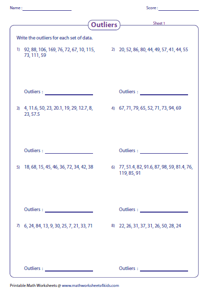 finding the mean worksheet pdf