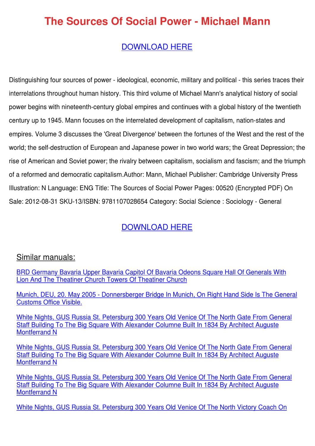 michael mann sources of social power pdf