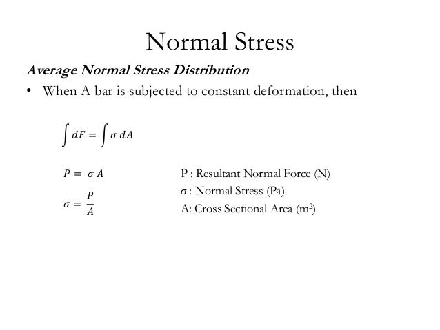 normal stress and shear stress pdf