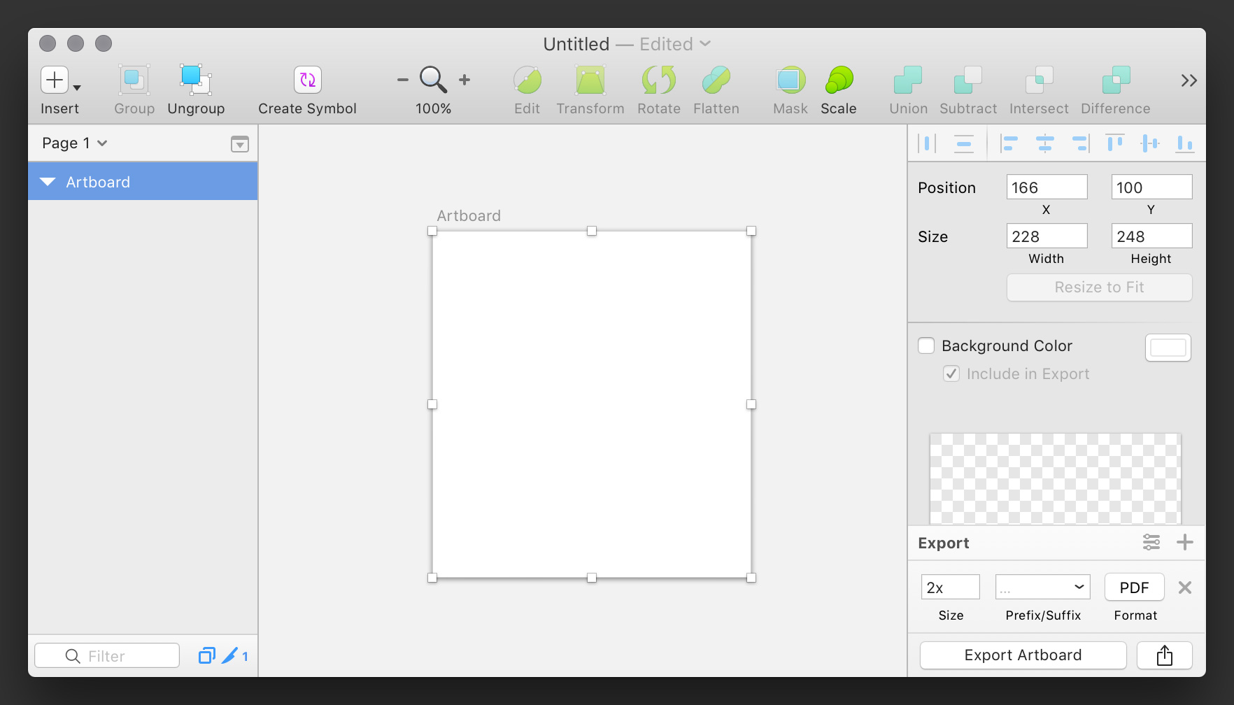 sketch export artboards to single pdf