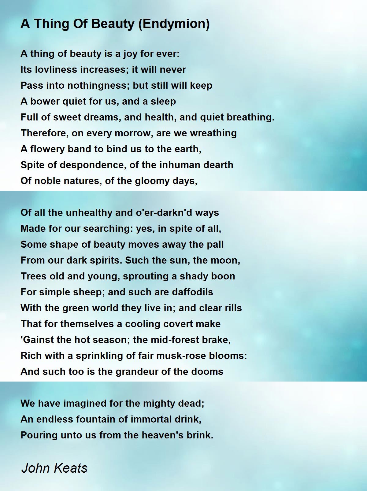 the poetry of earth by john keats pdf